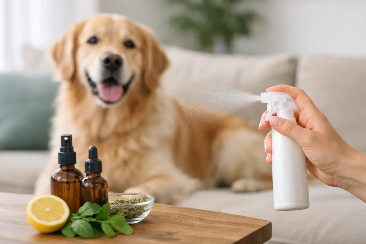 Test de spray naturel pour foyer avec chien