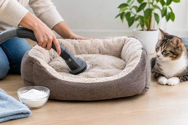 Enlever les odeurs d’un coussin de chat