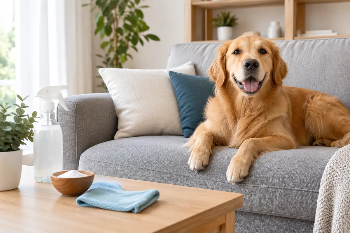 Comment désodoriser un canapé avec un chien ?