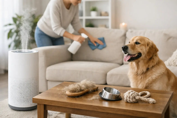 Purifier son salon après le passage du chien